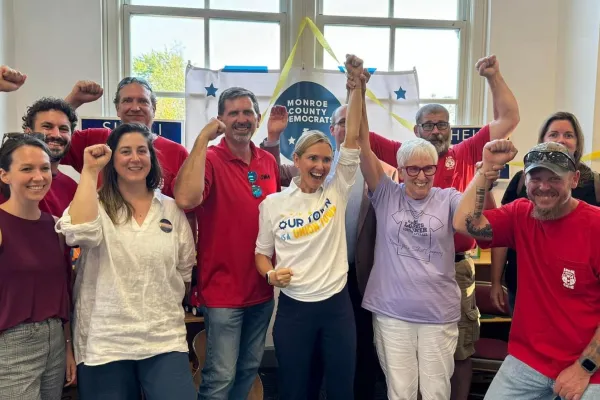 IU CWA union members attend a local labor event with State Senator Shelli Yoder