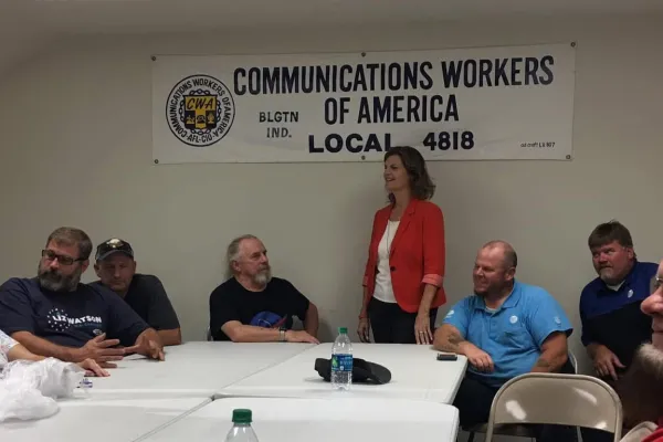 Membership meeting in a union hall